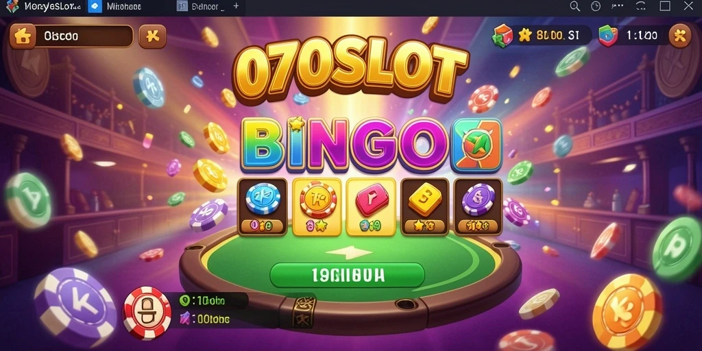 Tampilan gameplay Bingo yang penuh warna dan menarik.