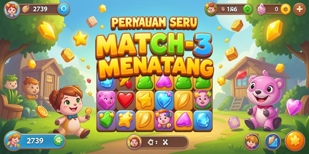Screenshot gameplay <strong>2739</strong> menampilkan aksi mencocokkan objek yang seru.