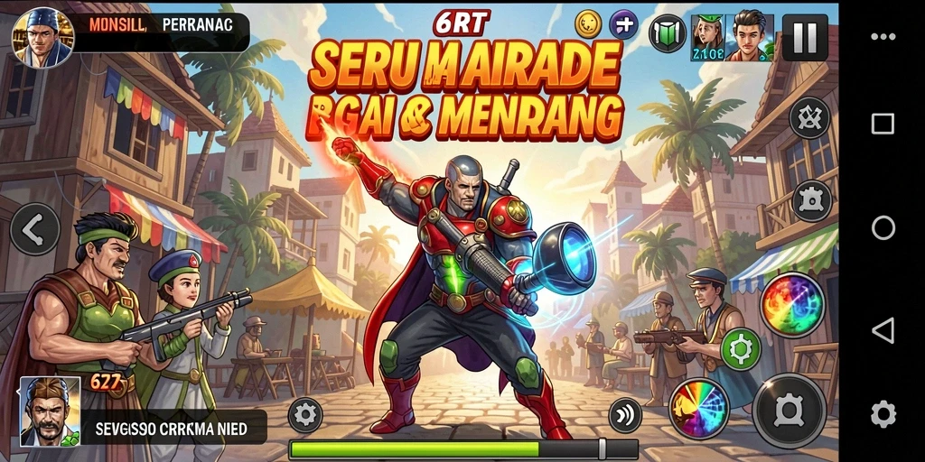 Screenshot gameplay 6RT yang menampilkan aksi seru dalam permainan Arcade.
