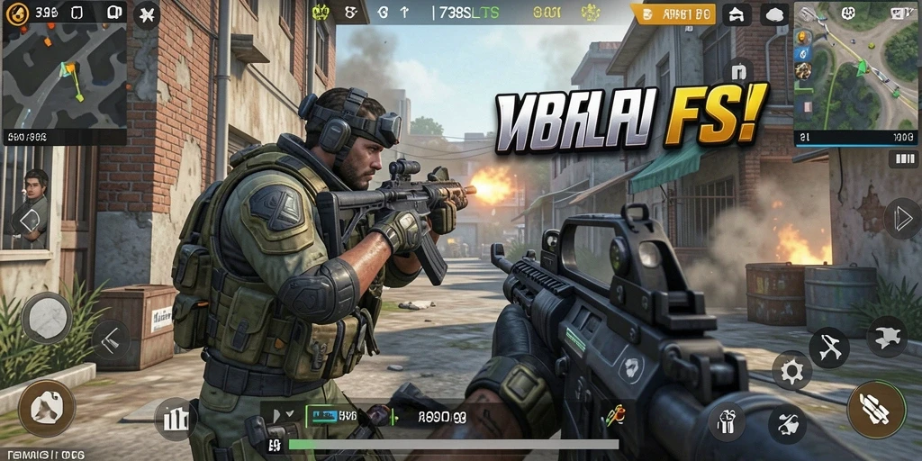 Tampilan gameplay 738SLOTS dengan aksi tembak-menembak yang seru.