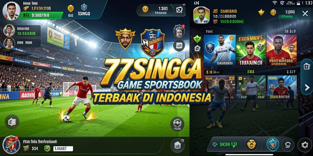 Tampilan menarik aplikasi 77SINGA dengan berbagai opsi taruhan.