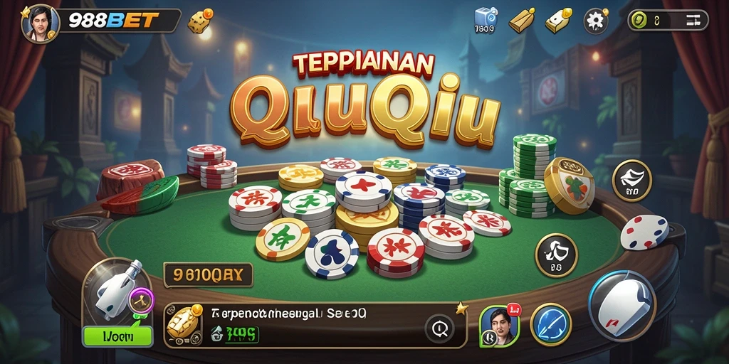 Tampilan menarik dari gameplay QiuQiu di 988BET.