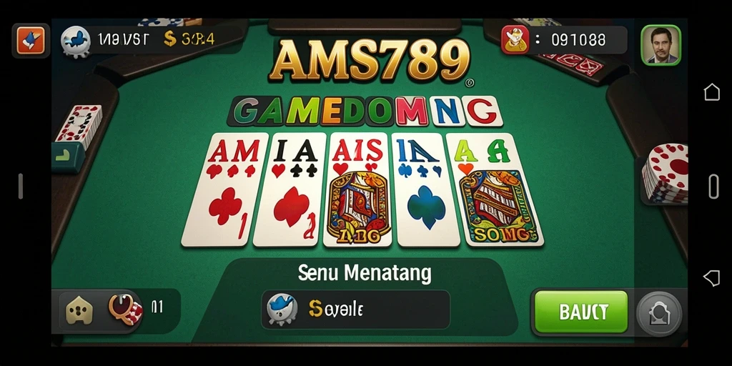 Tampilan screenshot menunjukkan aksi seru permainan Domino.