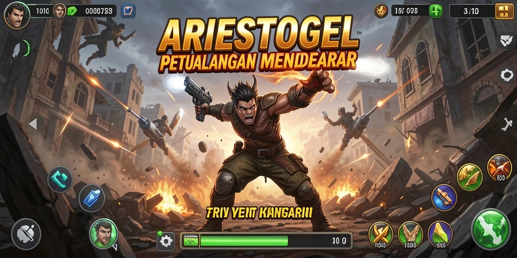 Tampilan menarik gameplay ARIESTOGEL dengan aksi yang mendebarkan.
