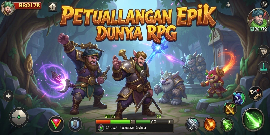 Gameplay BRO178 menampilkan petualangan seru dan pertarungan strategis.