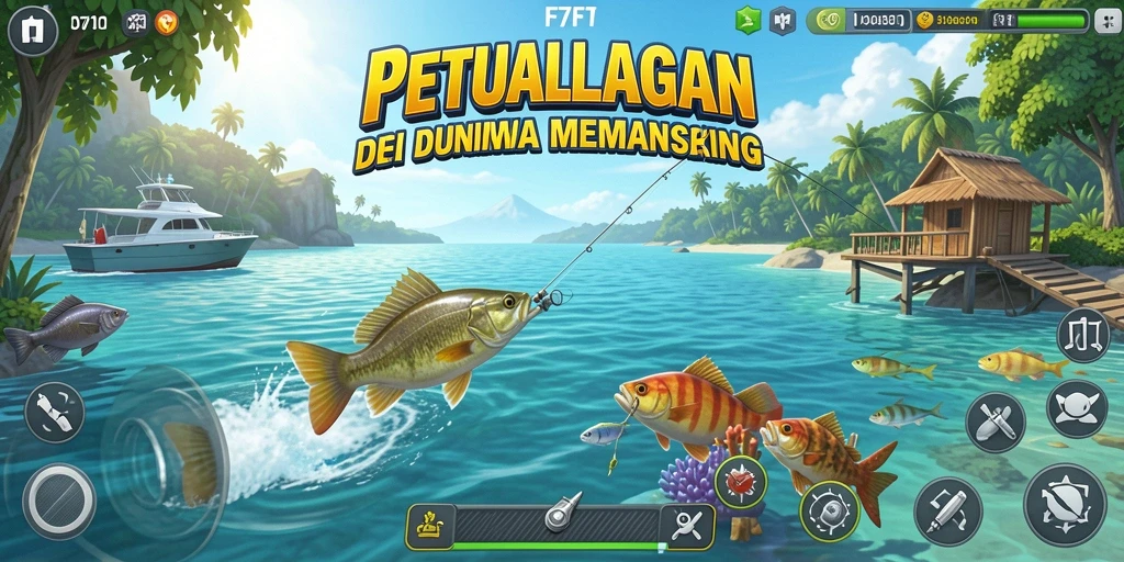 Tangkapan besar di F7F7 dalam aksi permainan memancing.