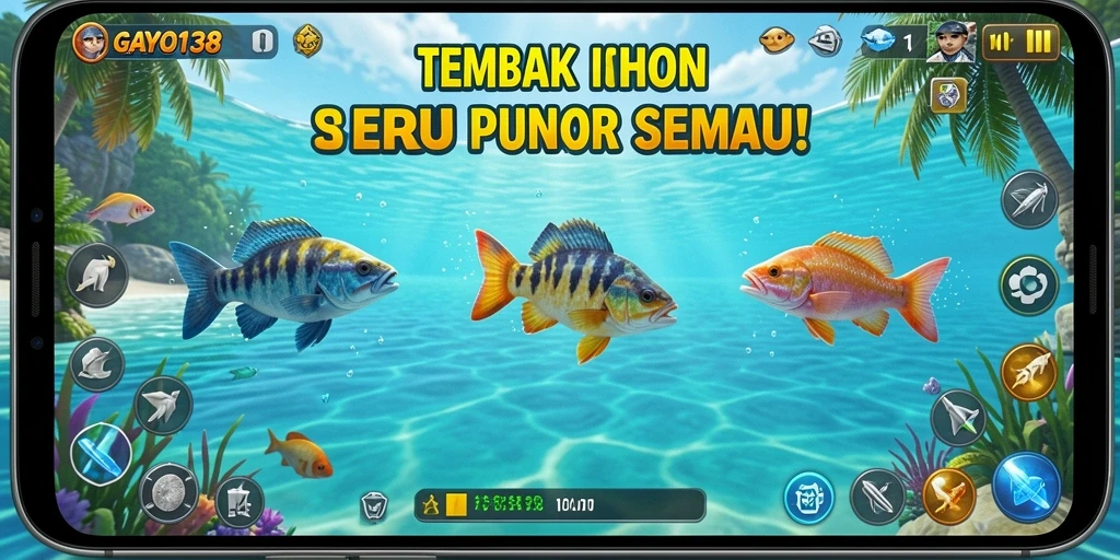 Tampilan menarik dari gameplay GAYO138 Tembak Ikan.