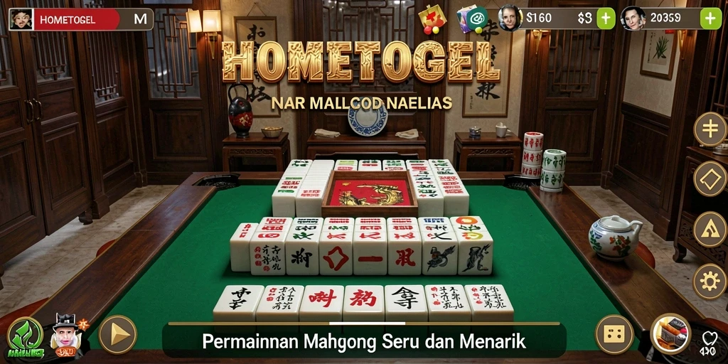 Tampilan gameplay menarik dari HOMETOGEL yang penuh warna.