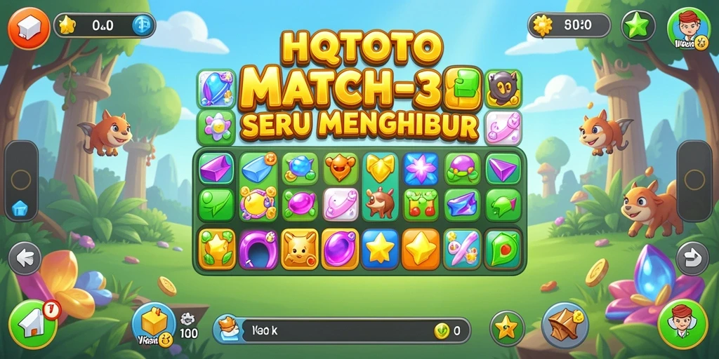 Gameplay seru HQTOTO dengan banyak level menantang dan warna-warni.