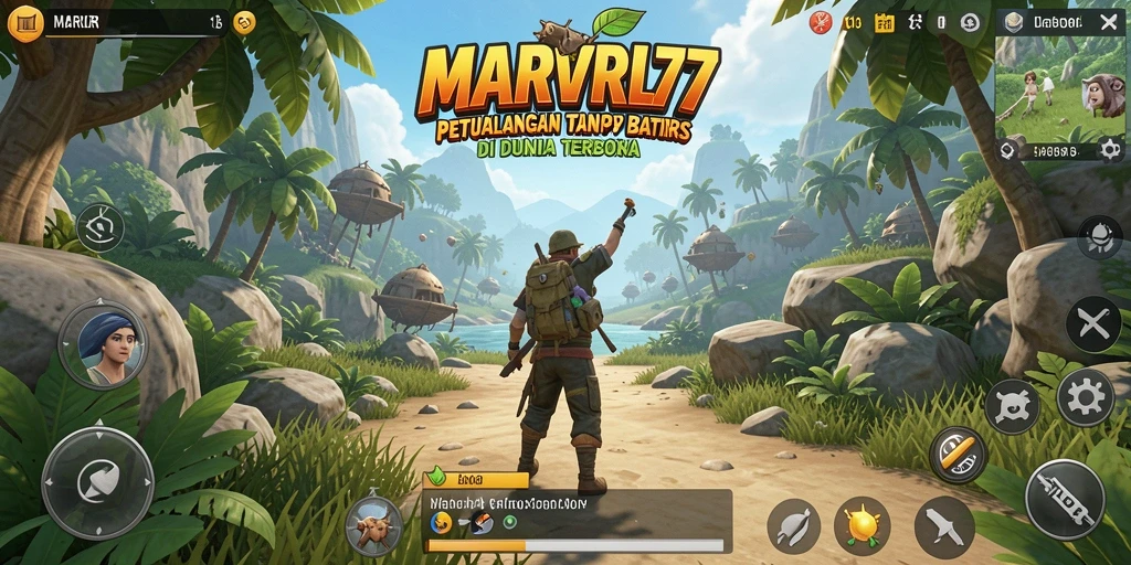 Tampilan gameplay menakjubkan dalam dunia terbuka MARVRL77.