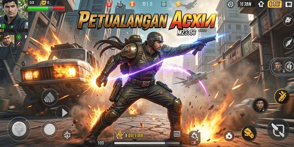 Tampilan gameplay MZ356 dengan aksi yang intens dan menakjubkan.