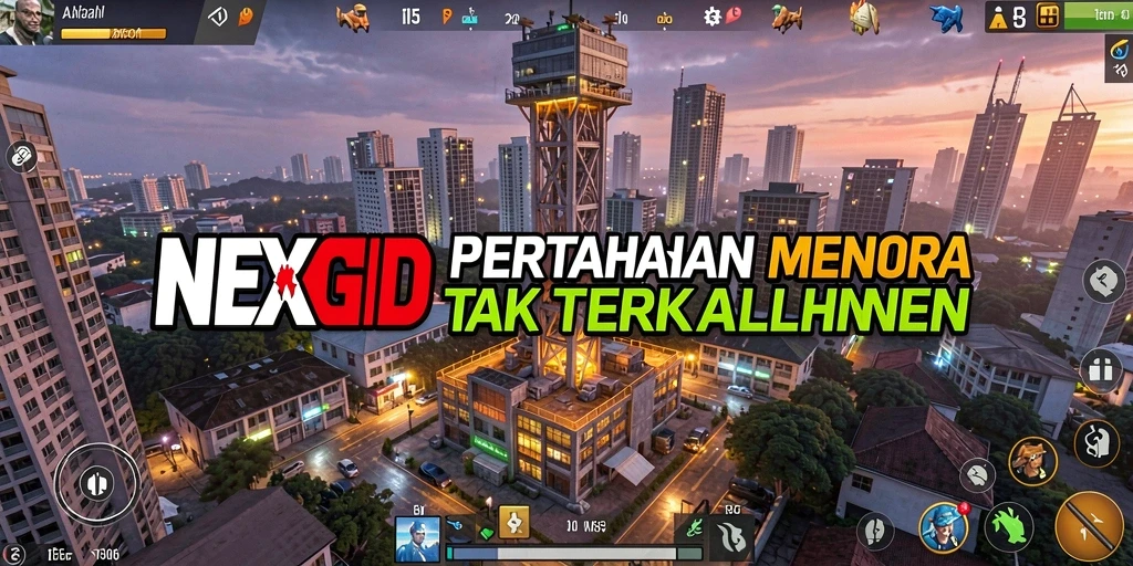 Gameplay seru NEXGID dalam melindungi wilayah dari musuh.