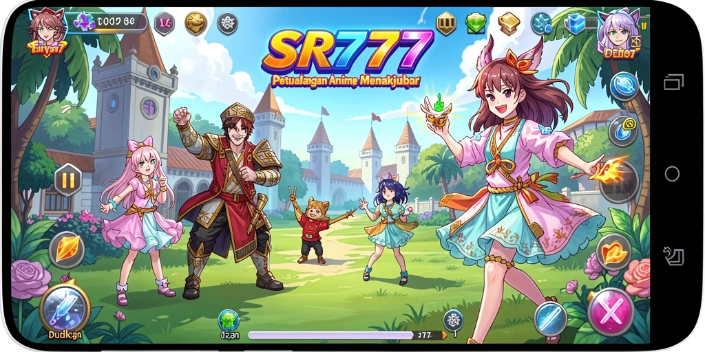 Menggambarkan gameplay penuh aksi dalam dunia anime yang menakjubkan.