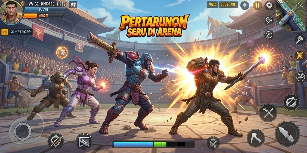 Tampilan seru dan intens dari gameplay Fighting di VV62.